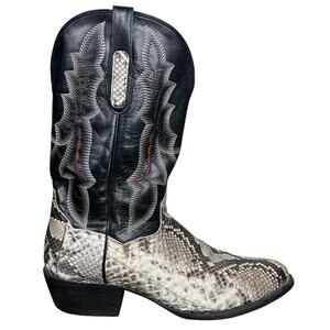 Dan Post Men’s Python Snakeskin Cowboy Boots Size US 10 D